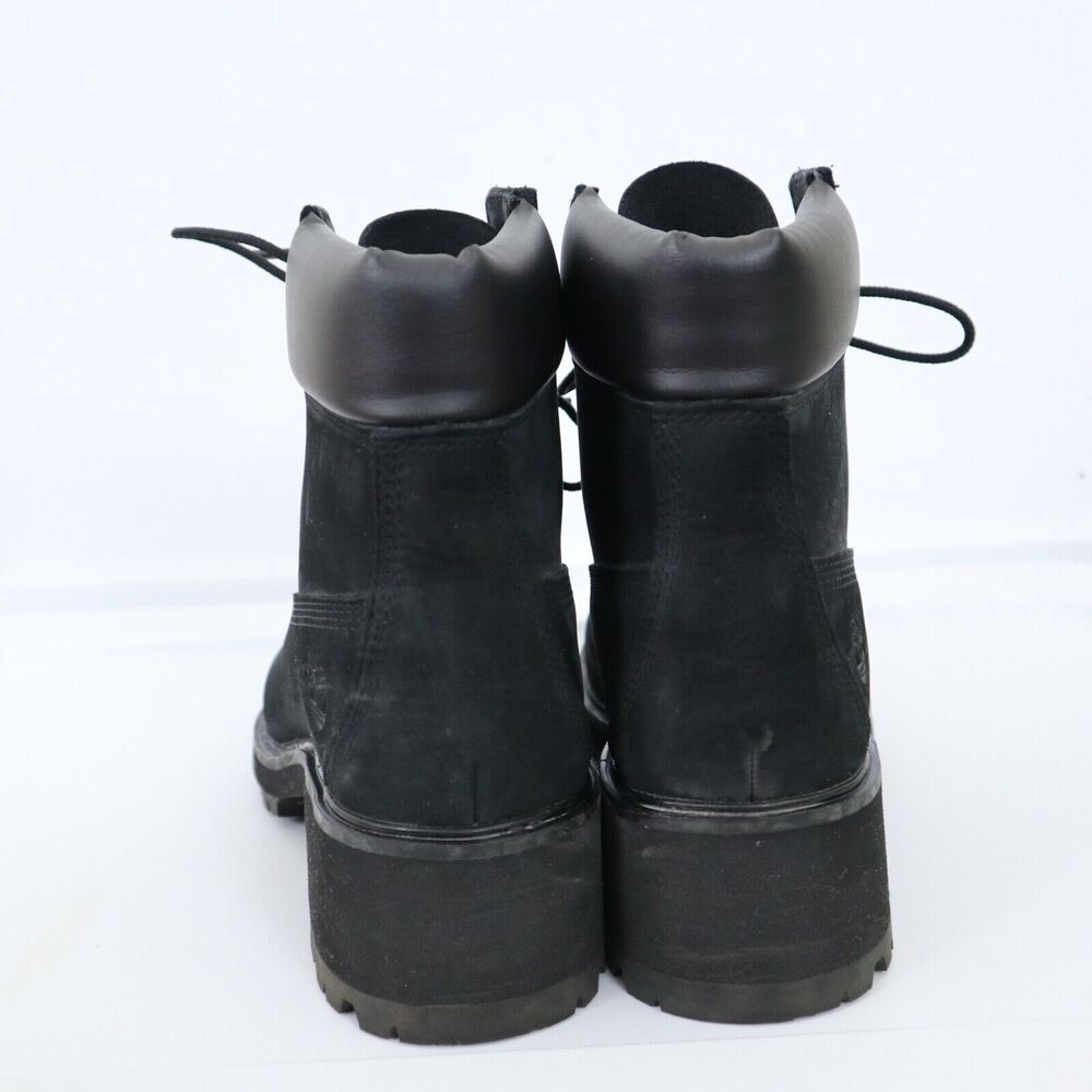 Timberland Womens Size 9.5 Kinsley Ankle Boots Black Suede Waterproof Lug Sole - Picture 4 of 7
